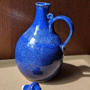 Hand-made studio pottery pitcher